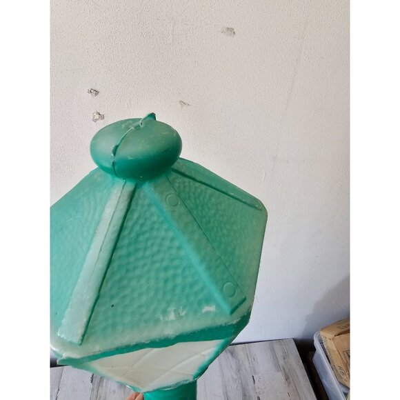 Vintage empire green rare candlestick lamp post blow mold light up Xmas lawn dec - Picture 7 of 10